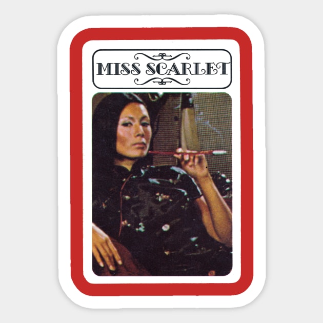 Miss Scarlet Green - Clue Murder Suspect Card! T-Shirt T-Shirt Sticker by thighmaster